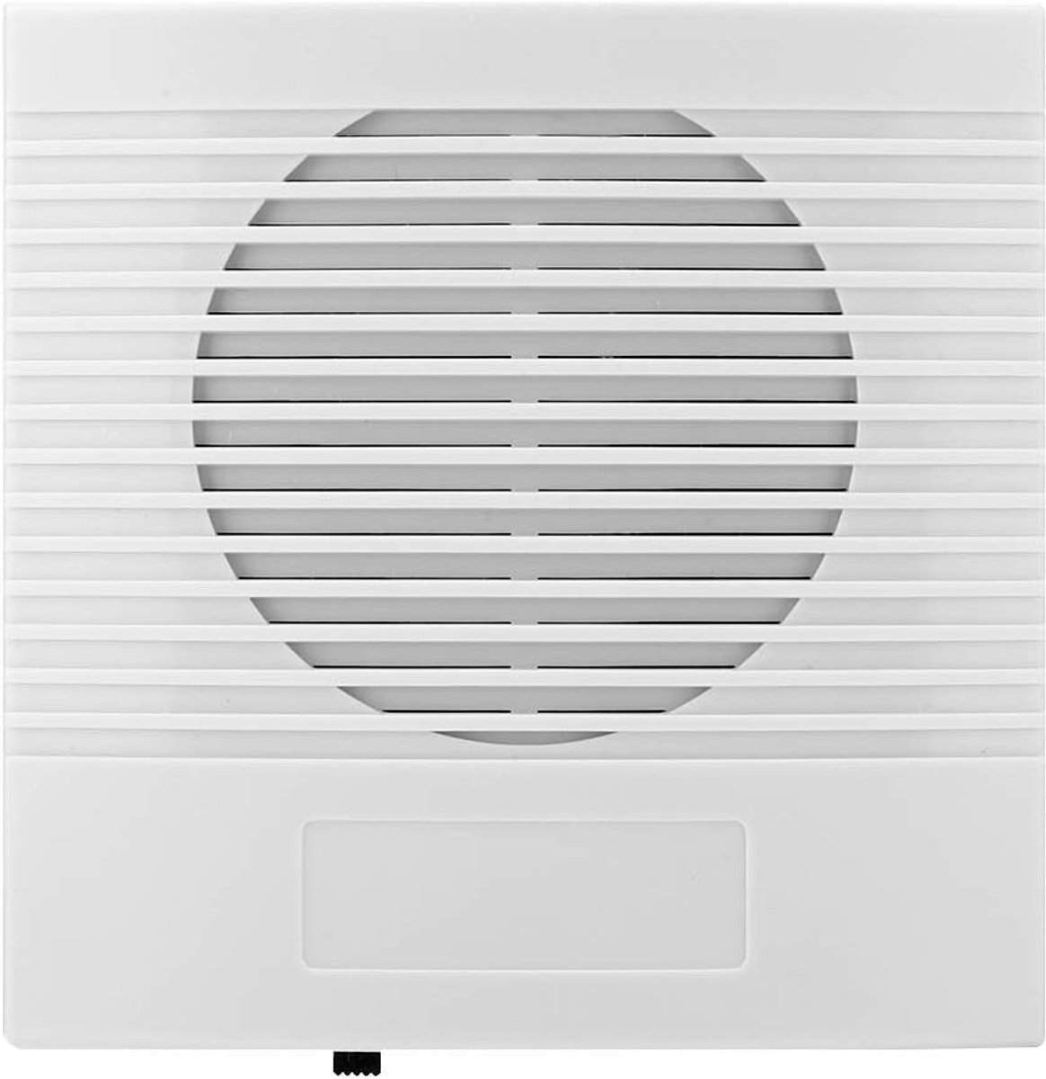 SnelShoppen - Draadloze Deurbel Type 86 met 3 Selecteerbare Melodieën en Lage Energieverbruik voor Thuis en Kantoor, 12V Verbinding, Wit