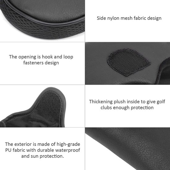Hoofdkap voor Putter - Beschermende Hoofdkappen voor Golfclubs, Duurzaam en Stijlvol Accessoire — afbeelding 4