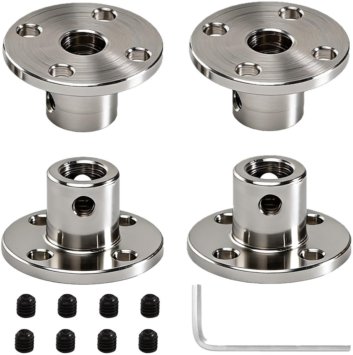 4pcs 5mm Flange Coupling Motor Guide Shaft Coupling, 5mm Inner Diameter Flange Coupling Connector, with M3 Mounting - ShopVlot