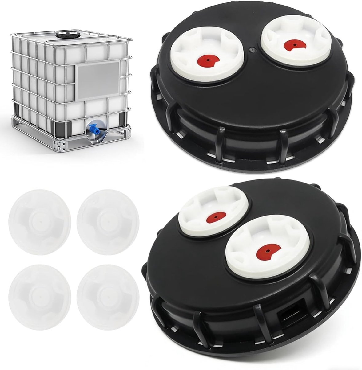 IBC tank deksel 163 mm - 2 stuks - ventilerend - bescherming voor watercontainer - ShopVlot