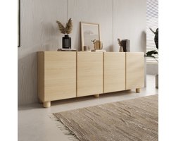 Meubella - Luvano - Dressoir - Licht eikenpatroon - 200x38x80 cm