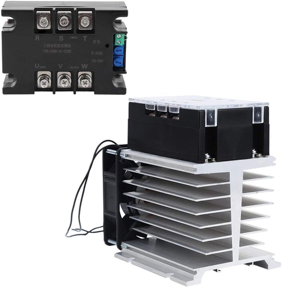 SnelShoppen - Softstarter Controller TSR-80WA-R1 8KW Motorstarter Plaat Motorcontroller voor Ventilator en Radiator - 80A, Langzame Start, Ideaal Voor