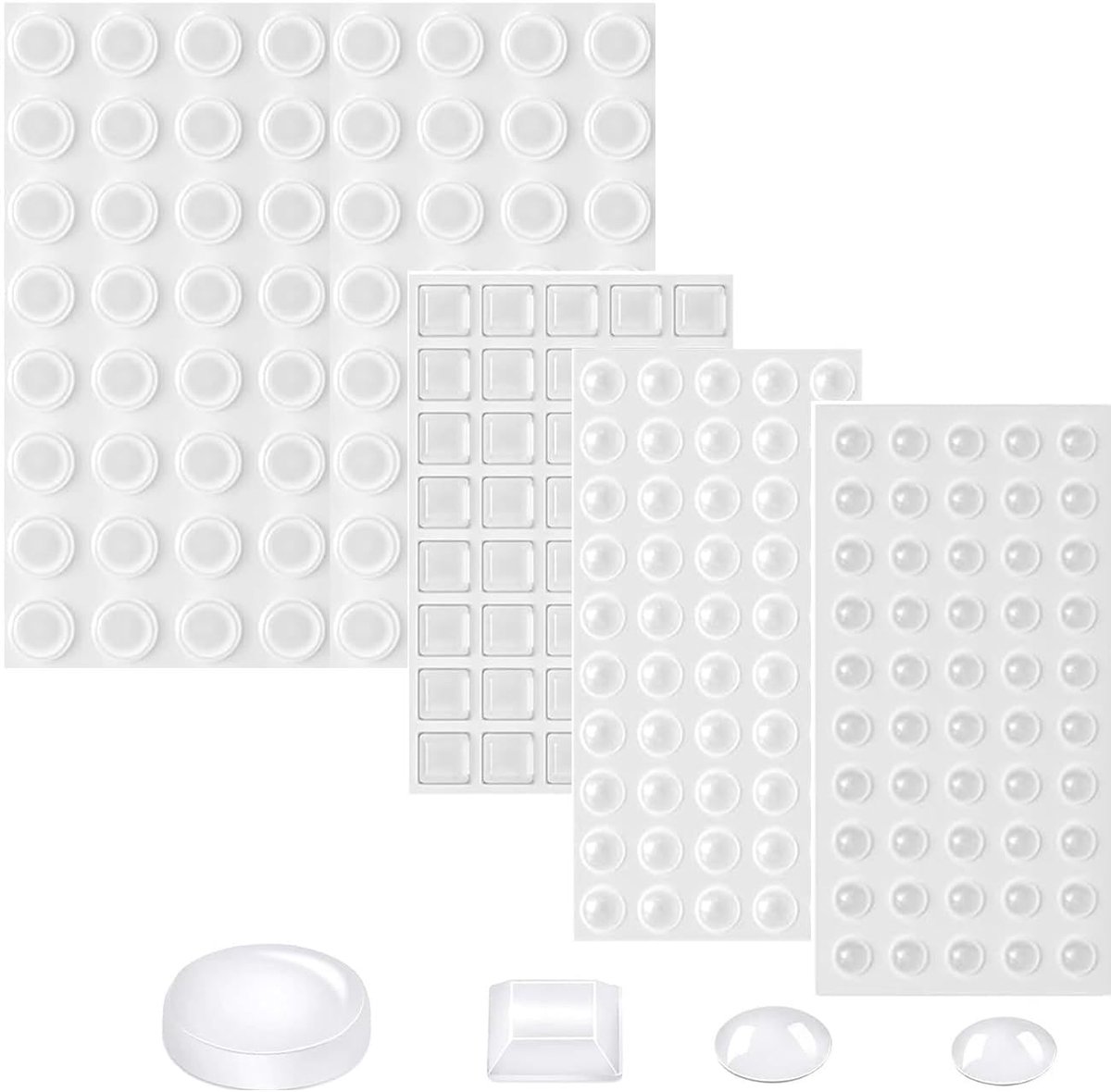 Uni-Fine 204 Elastic Buffer Transparent 4 Sizes Protective Buffer Furniture Buffer Rubber Buffer Self-Adhesive Stop - ShopVlot