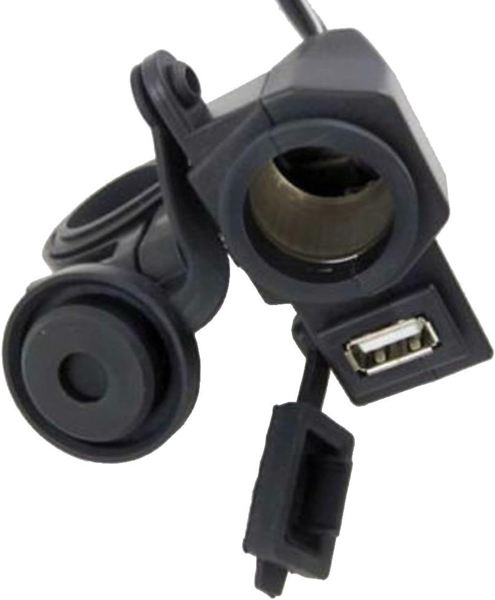 SnelShoppen - Waterdichte 2-in-1 Sigarettenaansteker en USB Poort voor Motorfiets 12V 24V - GPS Lader, Mobiele Telefoon Oplader, Auto Accessoires