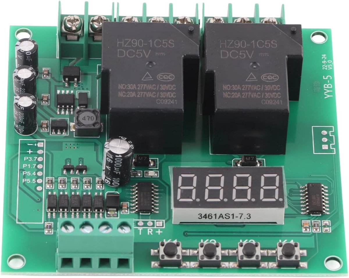 SnelShoppen - 12V 24V Motor Besturingsbord Vooruit/Achteruit Controle met Twee Relais en Vertragingstijd voor Solenoïde Ventielen en Pompen