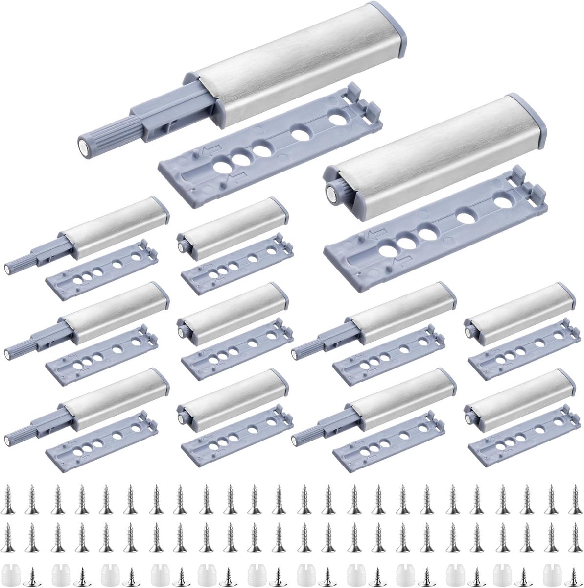 12 Pieces Push to Open Door Opener, Push-to-Open Door Openers Magnetic, Cabinet Door Opener, Pressure Snapper Opener - ShopVlot