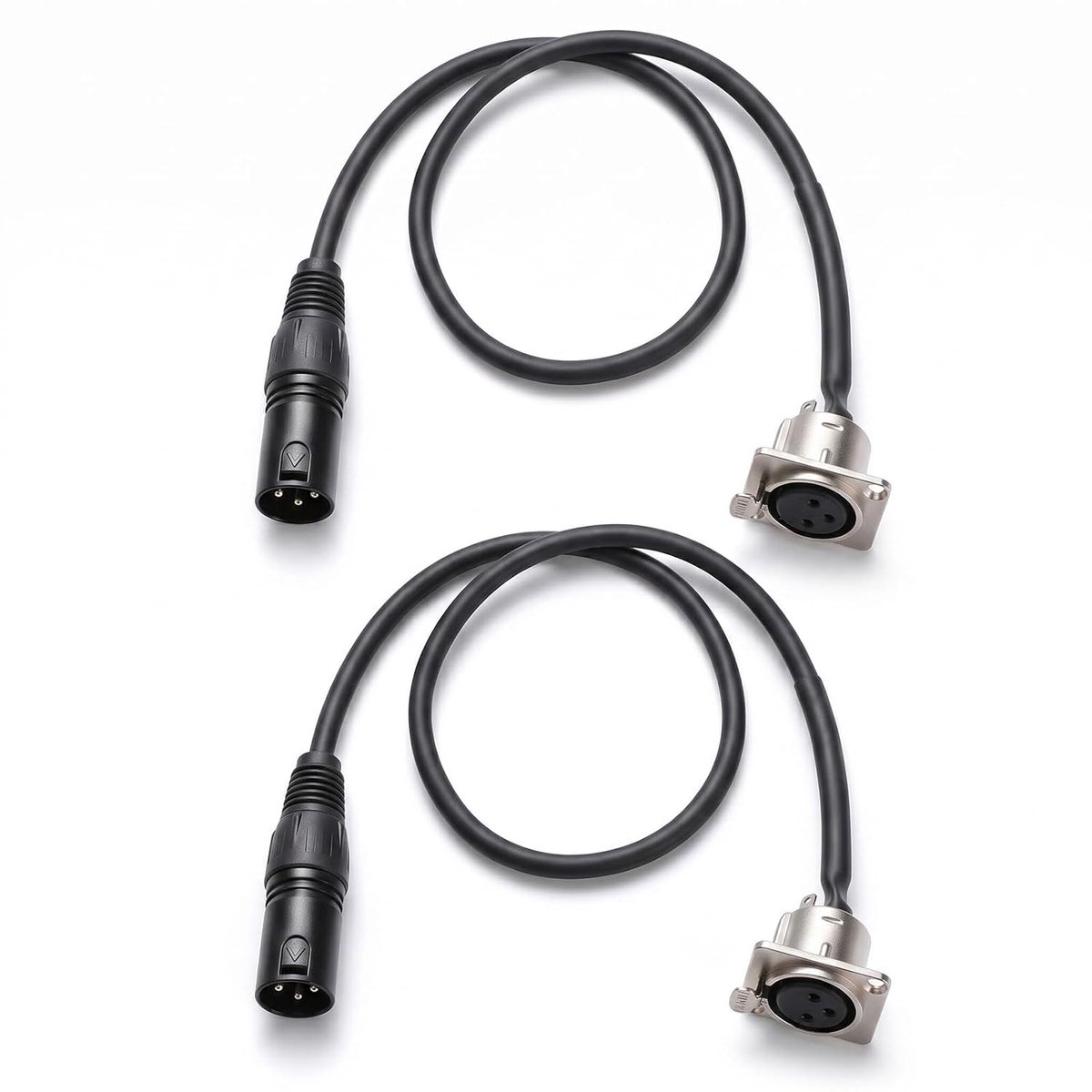 2 Pcs XLR Feed Cable No Solder D Type XLR Cable Mic Feed Pass Thru Converter for Stage Box Patch Panel Floor Box - ShopVlot