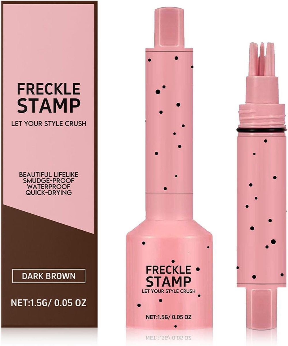 SnelShoppen - 5-punts stempel en pen met micro poeder, vloeibaar, 24 uur lang, waterproof, geen vervaging, vlekvrij, natuurlijk lenspen, kussen effect