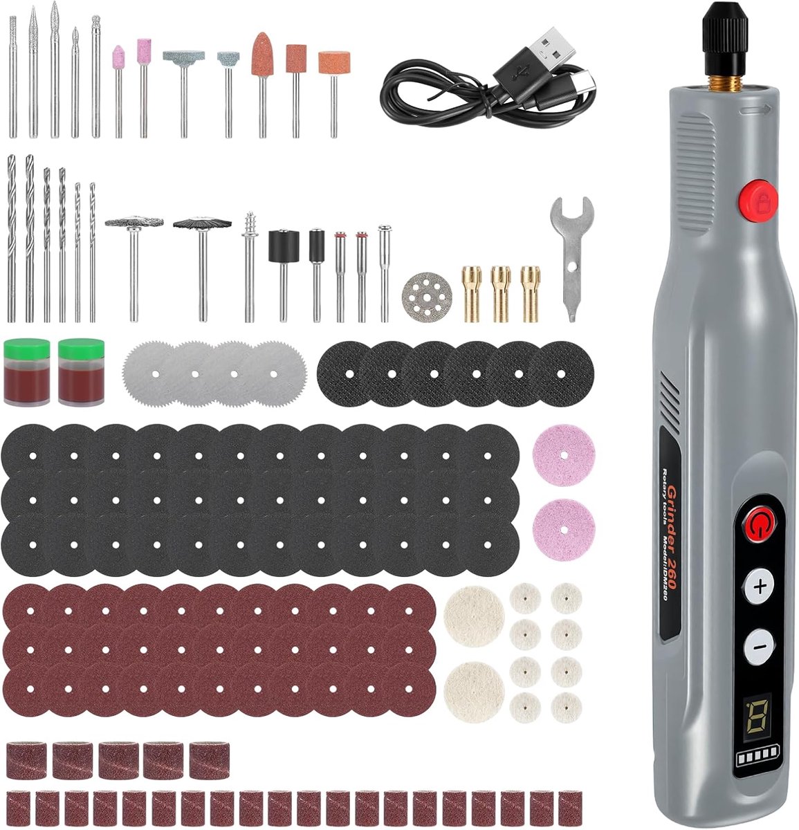 Multifunctionele Graveerpen Draadloos - Mini Rotatietool Set - Geschikt voor Hout, Glas en Leer - SnelShoppen