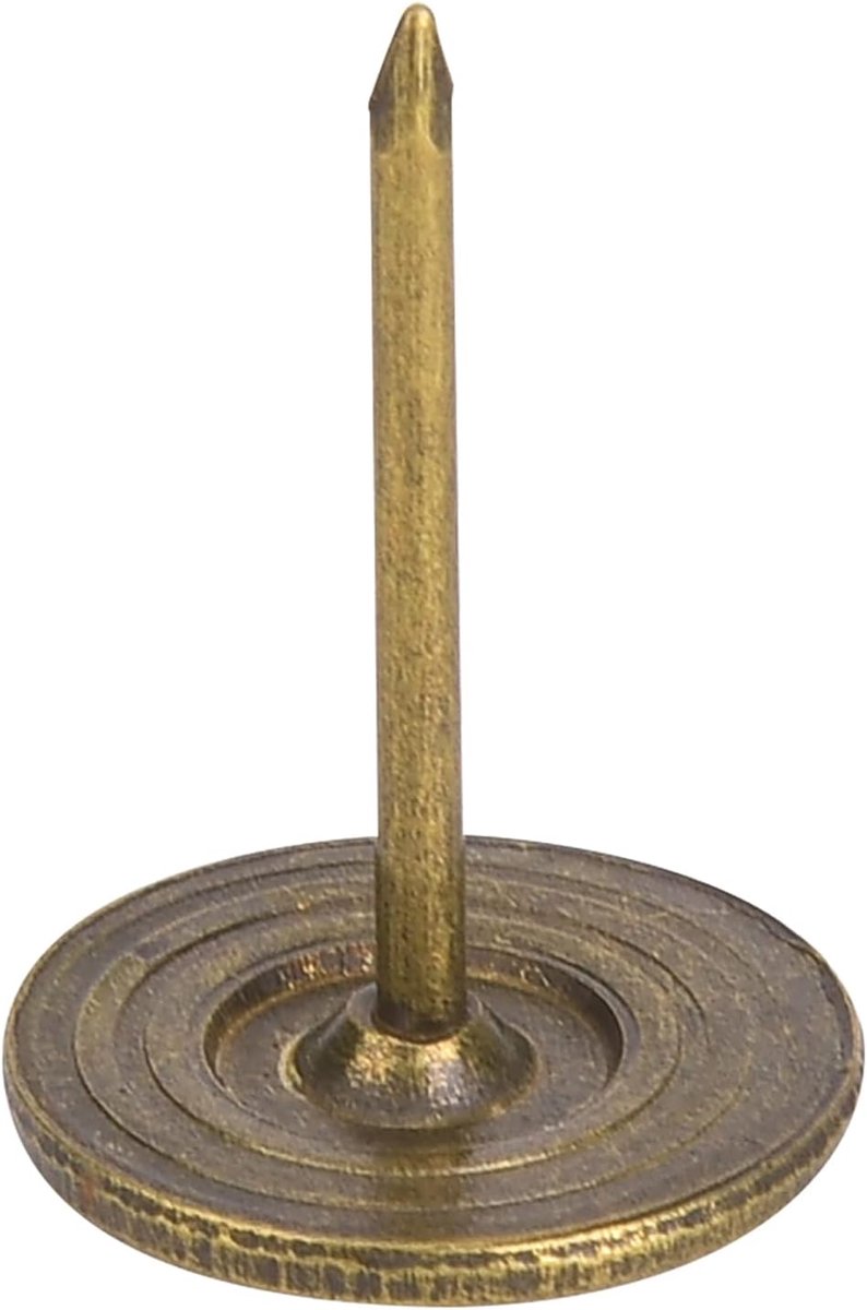SnelShoppen - Pack van 100 Bekledingsnagels, Antieke Bekledingsnagels, Cyan Bronze Hoofd met Grote Platte Hoofd (14x20mm) voor Meubeldecoratie