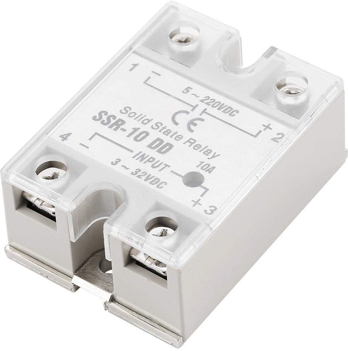 SnelShoppen - Solid State Relay SSR-10 DD 10A 5-220V DC Module - Twee-Weg SCR Type voor Industriële Automatisering, Hoge Betrouwbaarheid, Anti-Vibrati