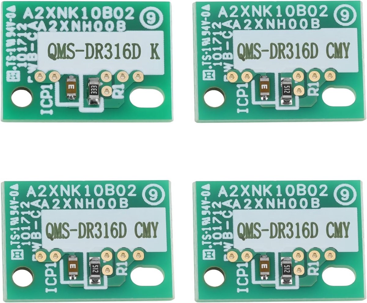 SnelShoppen - 1 Set Printer Chip Compatibel met Bizhub C250i C300i C360i - DR316 DR316K - 4 Kleuren - 1x Zwart + 3x Kleur - Hoogwaardige Drumeenheid
