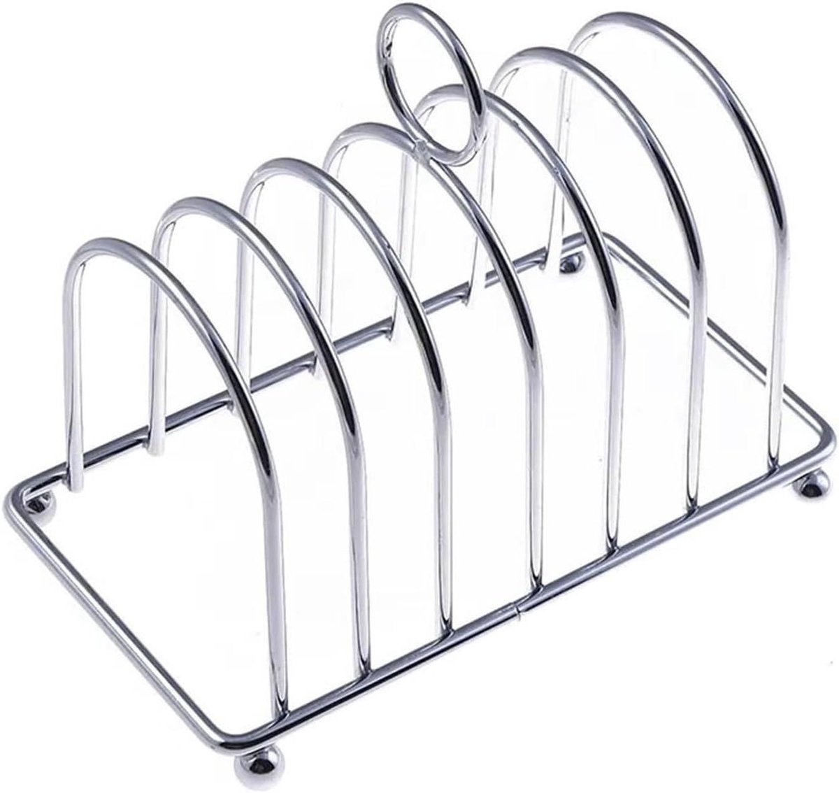 Broodrooster Rek - Broodhouder Display - Brood Presenteren - 6 Slices - 14.5 cm - Zilver