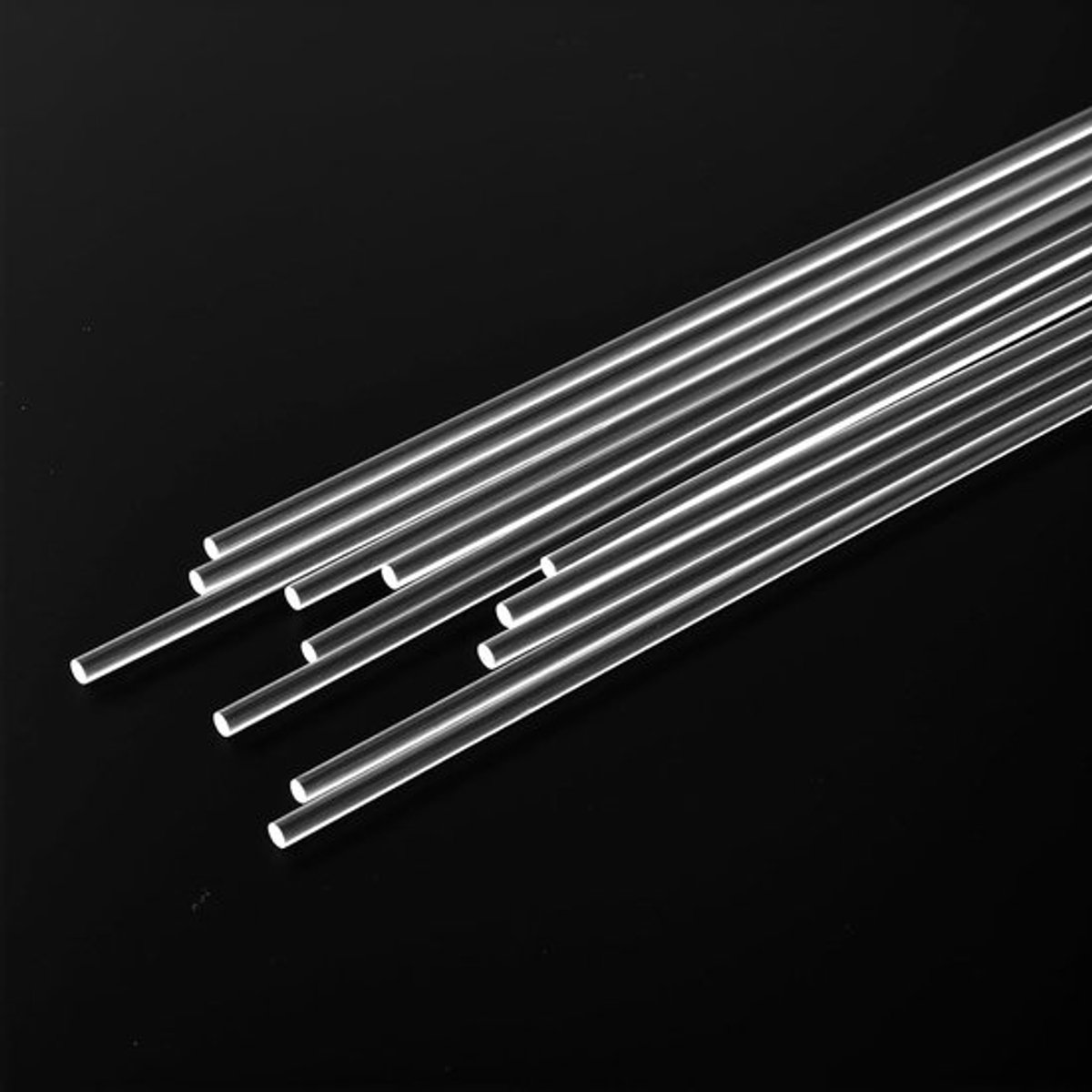 Set van 12 Transparante Acrylaatstaven 3 mm x 300 mm voor Creatief Handwerk, Modelbouw en Decoratie