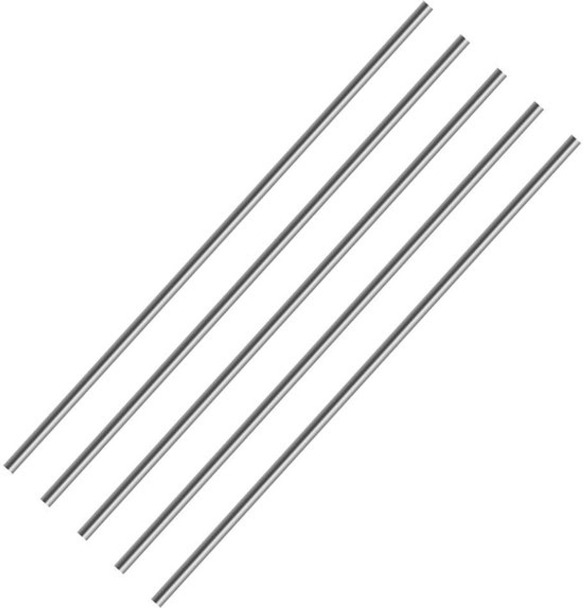 Roestvrijstalen ronde staaf 6mmx200mm - Set van 5 stuks voor DIY en ambachtelijke projecten, duurzaam en veelzijdig