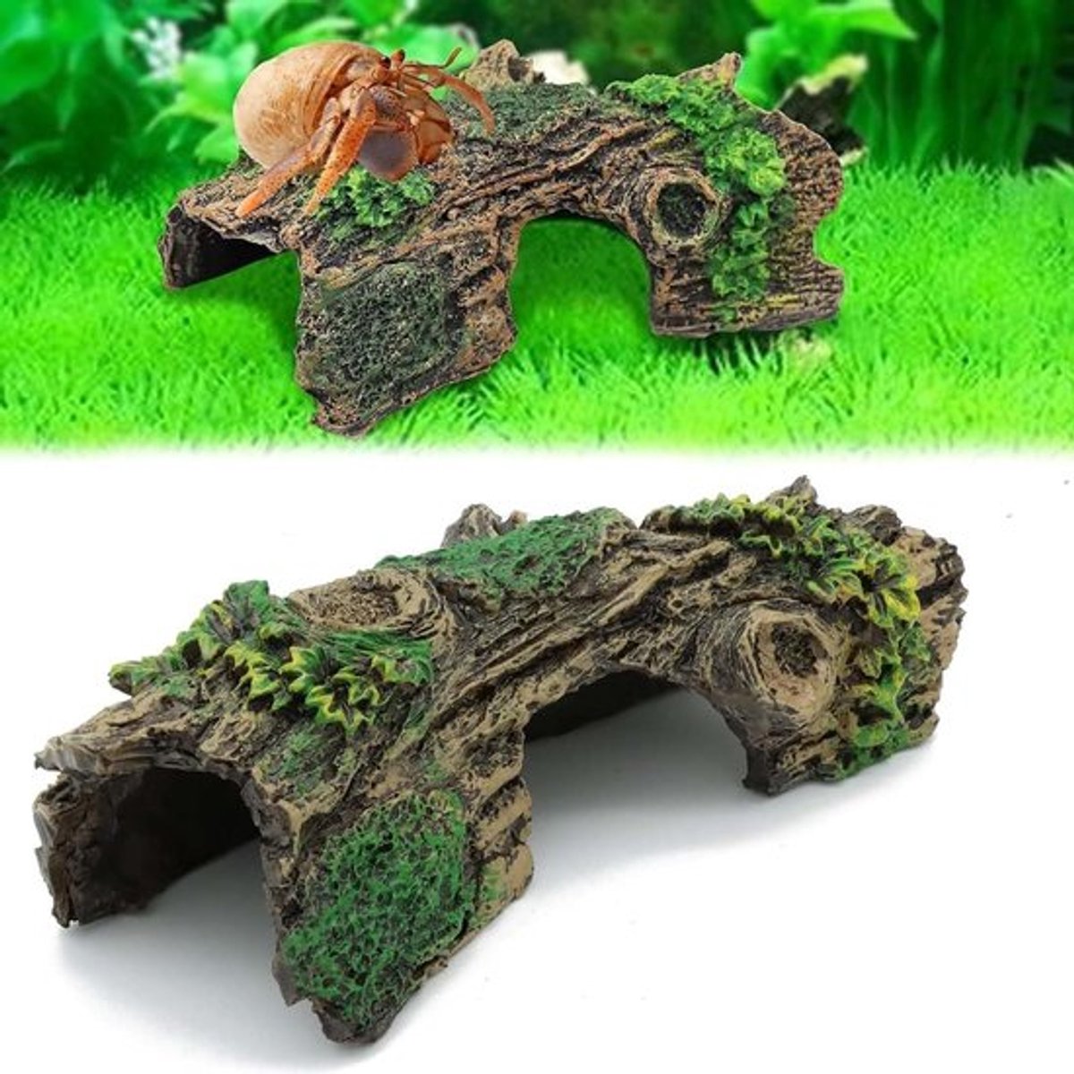 Verstopplek voor garnalen in aquarium of terrarium - Tunnelaccessoires voor een veilige schuilplek (14 cm x 6 cm x 5,5 cm)