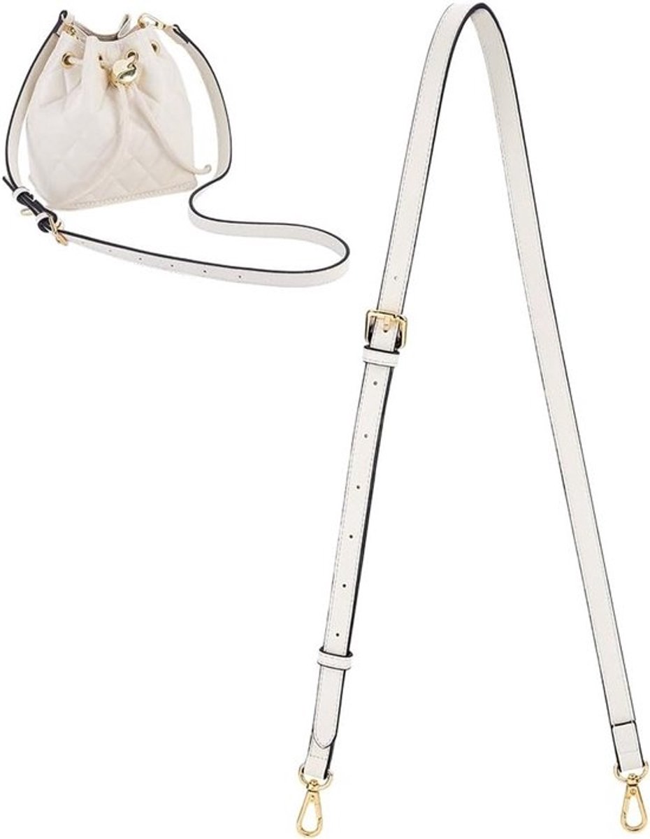 Verstelbare Leren Crossbody Schouderriem voor Portemonnee, 106~133cm, Ideaal voor Handgemaakte Tassen en DIY Projecten met Gouden Gespen