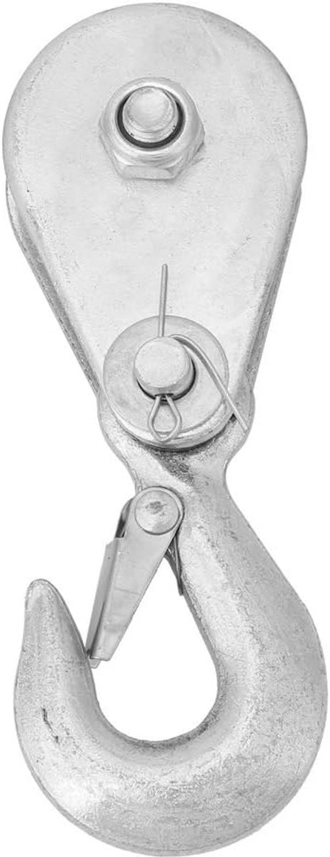 SnelShoppen - Single Pulley Block 1pc Takelblok voor Stalen Draad Rope 0.5 Ton Hoogwaardige Stalen Enkele Wielen Lifting Kabelpulley met Draaihaak en