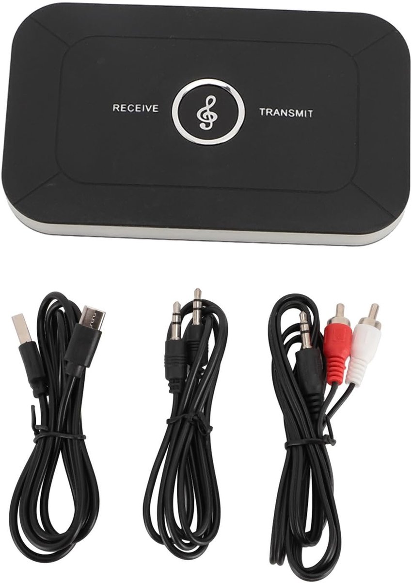 SnelShoppen - Bluetooth 5.0 Transmitter Receiver Adapter 2 in 1 met 3.5Mm Interface, 3D Surround Geluid en AEC Ruisonderdrukking voor Android en iOS