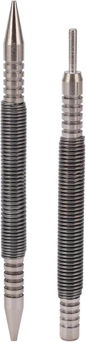 Scharnierpen Punch Set - Pen Verwijderaar - Scharnieren Plaatsen - Veerbelast Ontwerp - 2 Stuks - Zilver