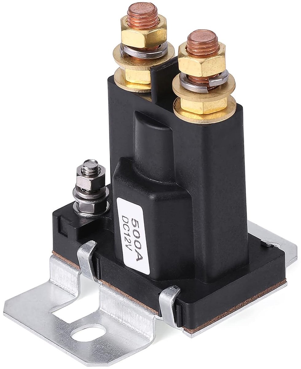 SnelShoppen - 120-106131 DC Magnet Relay 12V 80 500A Voor Auto, Auto Start, Dual Battery Isolator, Waterdicht, Zwart, Universeel Toepasbaar