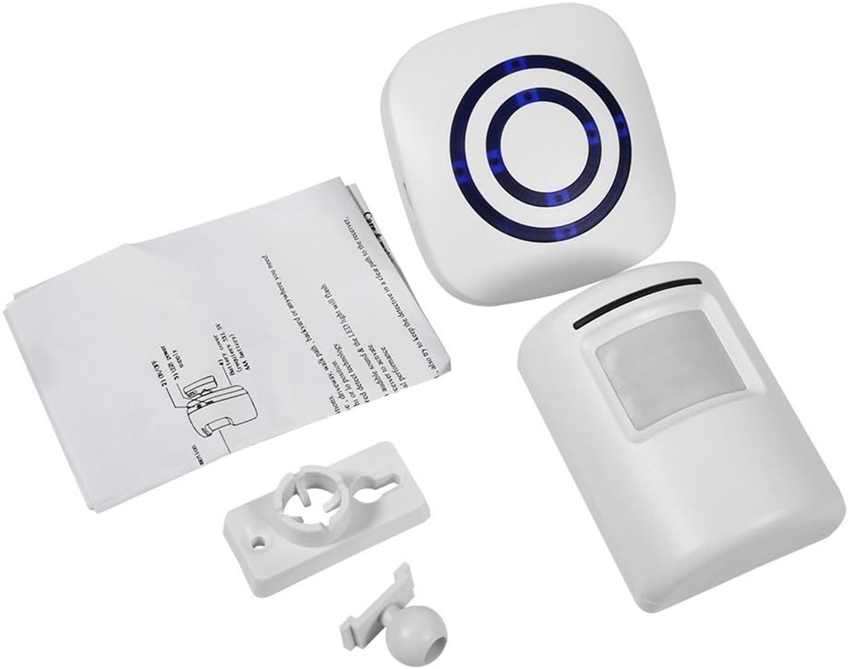 Door Bell with Motion Sensor, Wireless Ramp Doorbell for Home Security, Visitor Business Doorbell with 1 Plug-in - ShopVlot