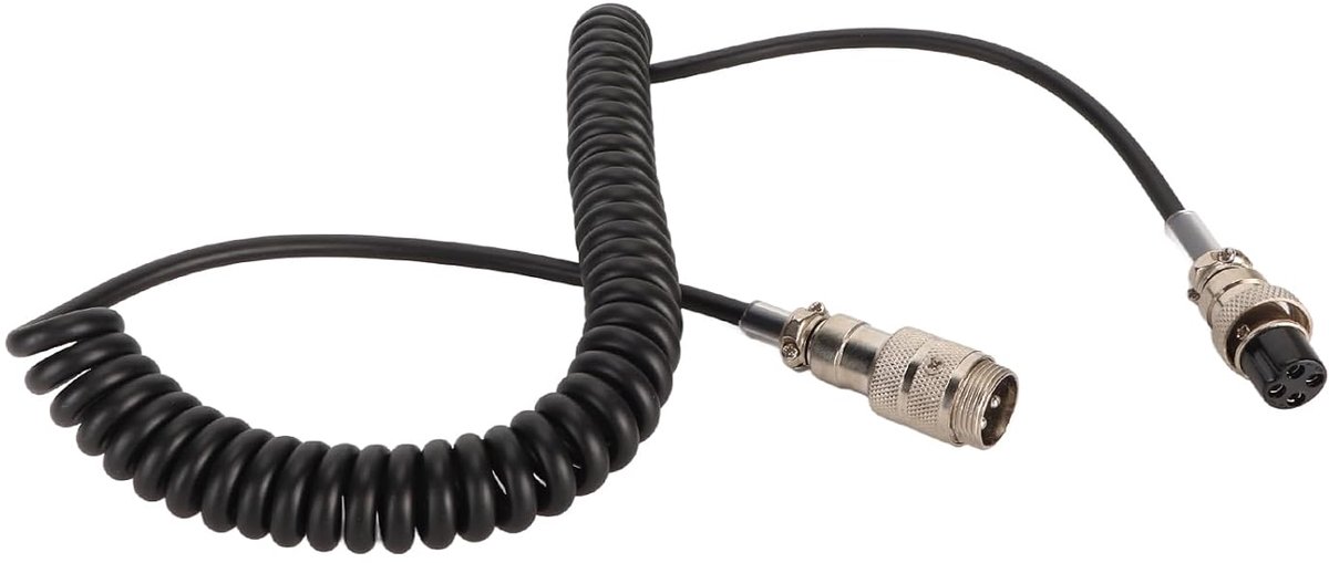 SnelShoppen - 4 Pin Microfoon Verlengkabel voor CB Radios, 4 Pin Microfoon Extensie Kabel van Hoogwaardige ABS en Aluminium, Duurzaam en Betrouwbaar v