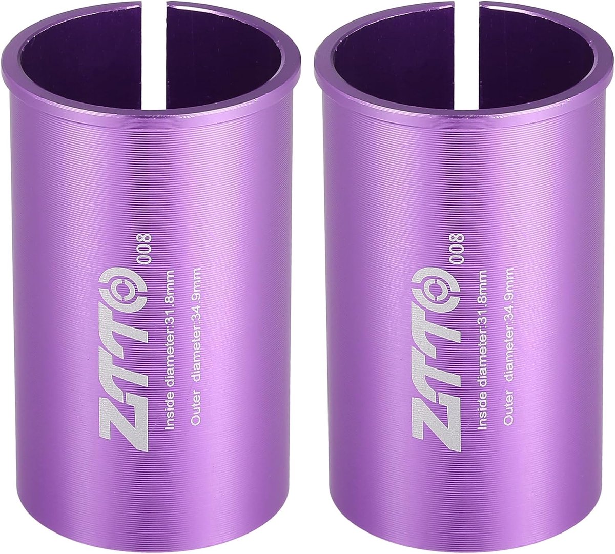 SnelShoppen - Fiets Zadelpen Adapter Set van 2 - Binnenmaat 31.8mm, Buitendiameter 34.9mm - Bespaar op Fiets Zadelpen Vervanging - Hoogwaardige Reduce