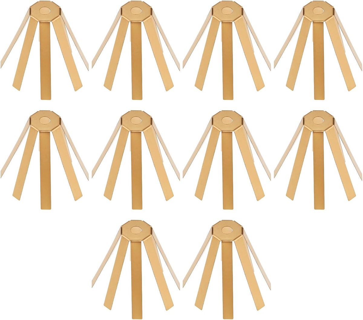 Golfclub adapter shims 10 stuks - Messing - 8-prong voor 0.355 inch schachten - Precisie en sterke hechting - ShopVlot