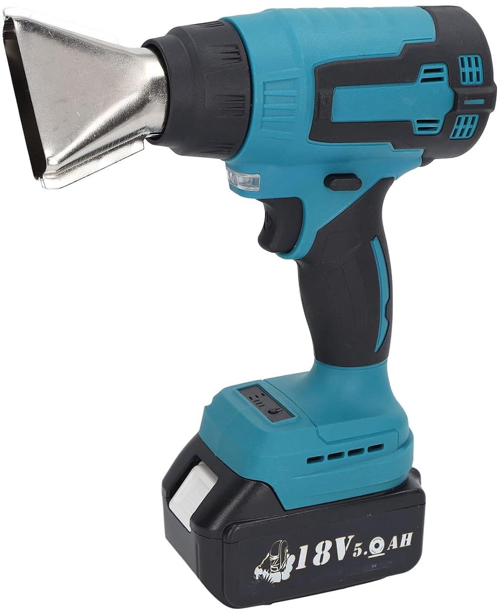 SnelShoppen - Draadloze Warmeluchtpistool 2 Temperatuurinstellingen Oplaadbare Verhitpistool Kit 380°C Maximaal met Reflector Concentraat Lucht Difuso