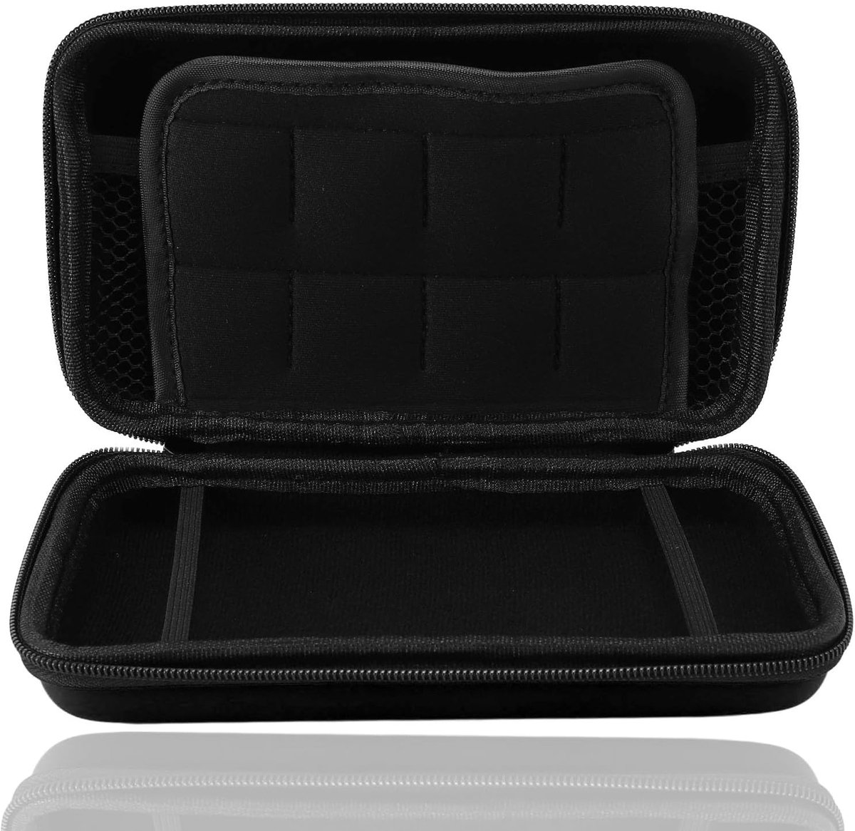 SnelShoppen - Draagtas voor 3DS XL, 2DS XL, Harde Beschermhoes met 8 Gameslots, Waterdicht PU en EVA, Ideaal voor Gaming, Reizen en Bescherming