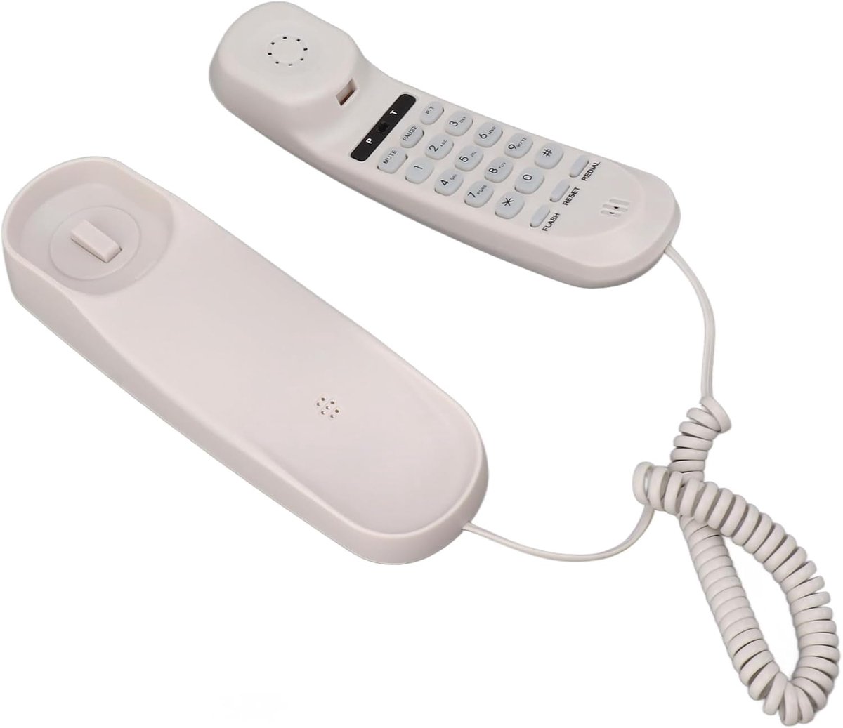 SnelShoppen - Wandtelefoon met Duidelijke Geluid en Aanpasbaar Volume - Multifunctionele Telefoon voor Thuis, Hotel en Kantoor (Wit)