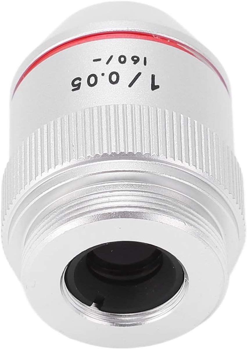 SnelShoppen - Fydun Achromatische Microscoop Objectief RMS Draad 1X 195 Helder Beeld voor Biologische Microscoop - Heldere Visuele Hoeken - Optisch Gl