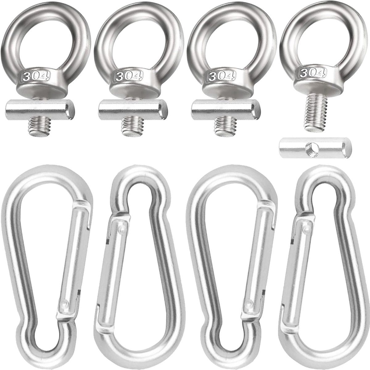 SnelShoppen - 4 Stuks Luifelrail Stopper 6mm - Veilig en Precisie Pas voor Caravan, RV en Camping Tenten - RVS Accessoires voor Buitenleven