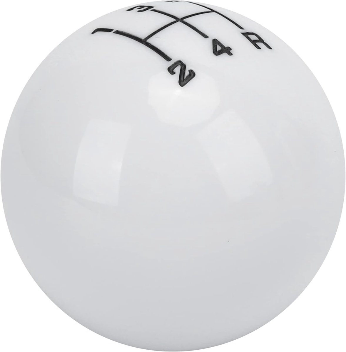 SnelShoppen - Shift Knop Hoofd, Schakelknop Acryl Slijtvast voor Auto's met 3 Stalen Adapters (8MM, 10MM, 12MM), Wit, Duurzaam en Comfortabel