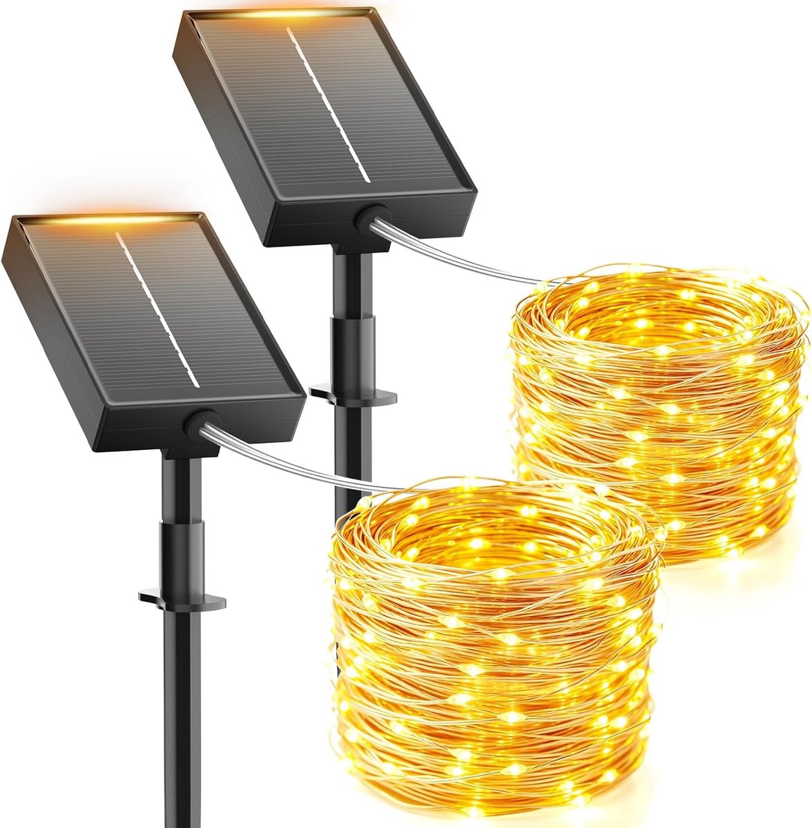 Lichtsnoer op zonne-energie - 80 LEDs - Voor Buiten - Lichtketting met 8 Modi - Voor Tuin en Terras