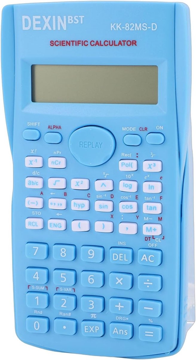 SnelShoppen - Multifunctionele Wetenschappelijke Rekenkunde Calculator met 240 Functies, Betrouwbare 12 Cijferige Display en Duurzame Sliding Hard Cas