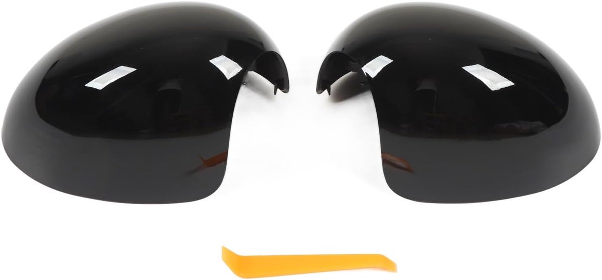 SnelShoppen - 2 Stuks Achteruitkijkspiegel Cover, Zijkant Wing Mirror Schaal Vervanging voor Mini R55 R56 R57 R58 R59 R60 R61, Zwart (Handmatige Vouwf