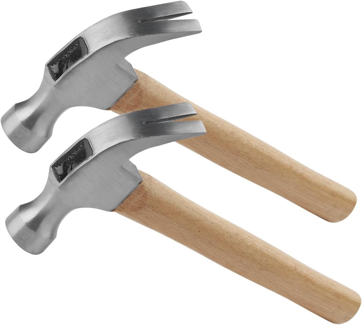 SnelShoppen - 2 Stuks 8oz Klauwhamer met Houten Handvat, Mini Hamer 25cm voor Thuisreparatie, Klussen, DIY, Stevige Gereedschap, 0.25kg