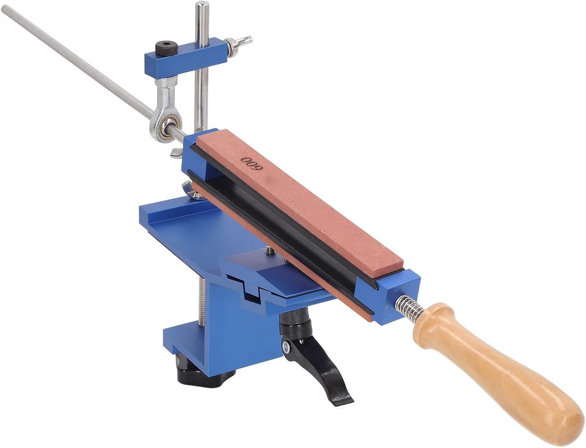 SnelShoppen - Fixed Angle Messenslijper Kit met 360° Rotatie en Flip Design, Inclusief 4 Slijpstenen en 4 Diamanten Slijpkorrels voor Keuken en Campin