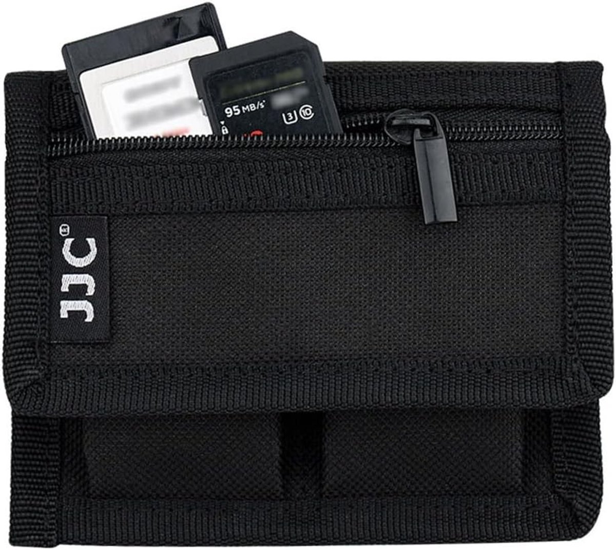 Camera Accu- en Geheugenkaart Houder voor Canon, Nikon en Sony - Geschikt voor LP-E6, EN-EL14, NP-FW50 en AA Batterijen