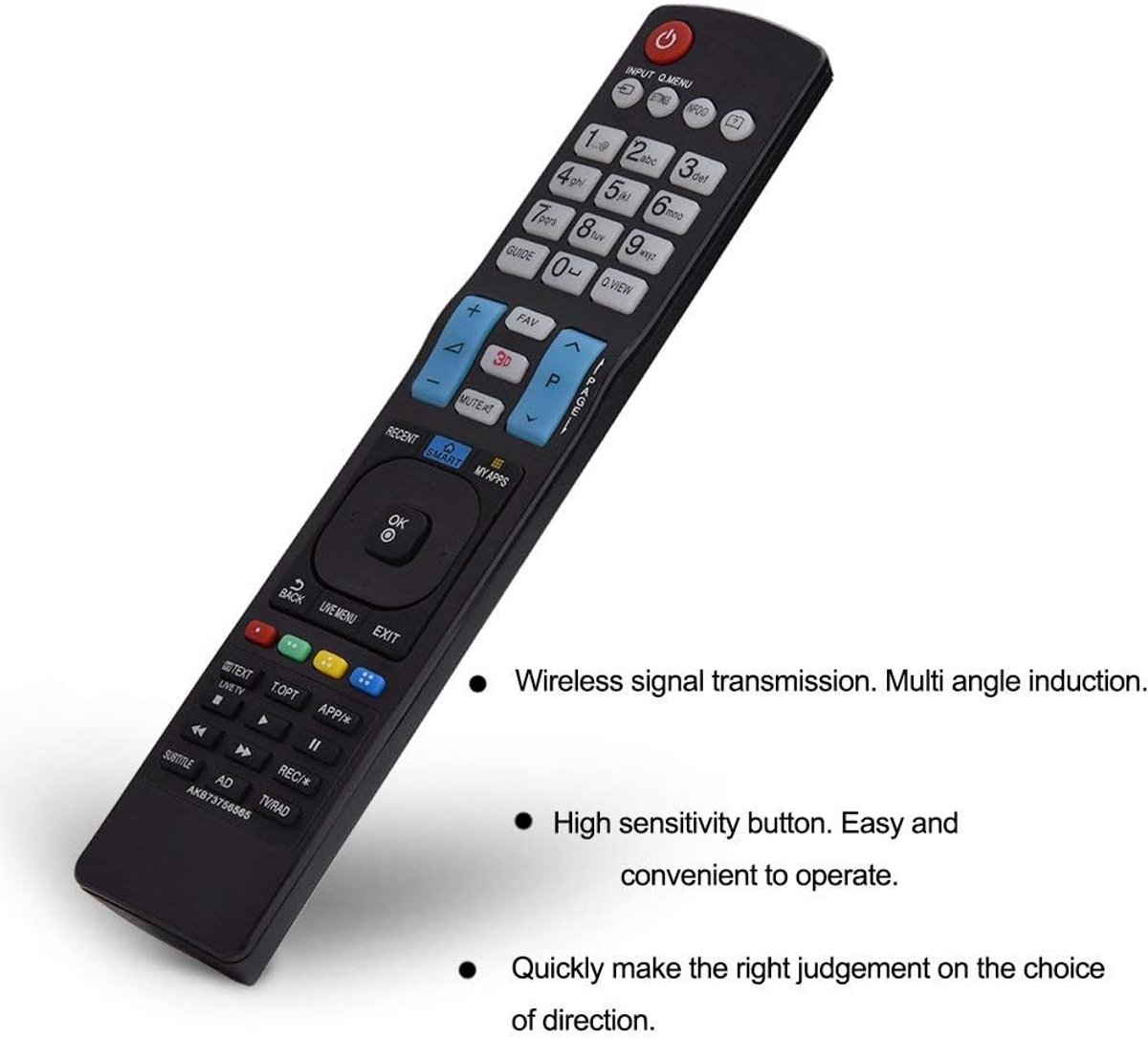 SnelShoppen - Vervangende tv afstandsbediening voor Smart TV, AKB73756565, geen programmeren nodig, compacte en gebruiksvriendelijke afstandsbediening