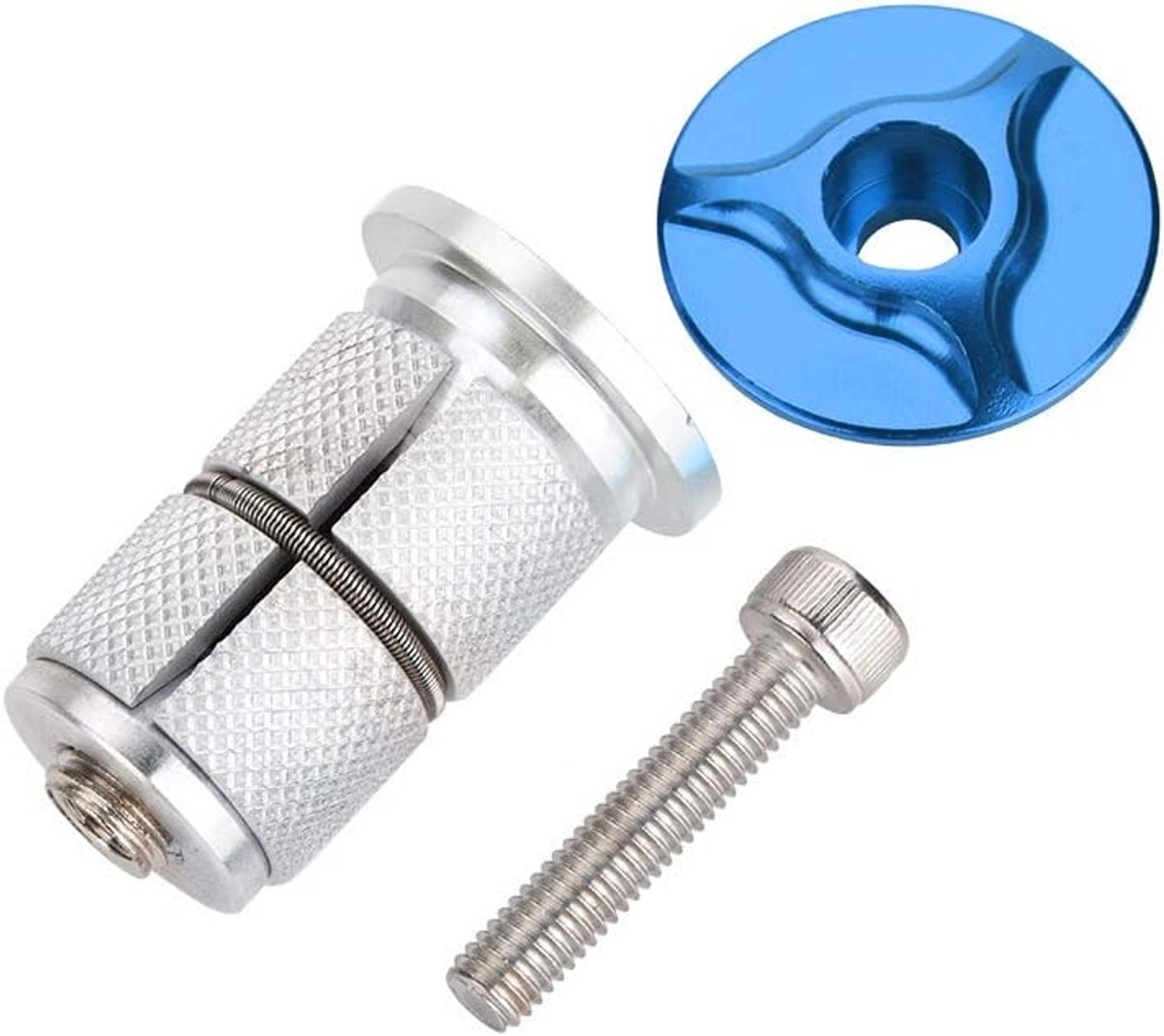 SnelShoppen - Handlebar Set Expander voor Fietsen, Aluminium Legering, 1 inch en 1.25 inch, Geschikt voor Mountainbike en BMX, Hoofdset Stem Top Cap C