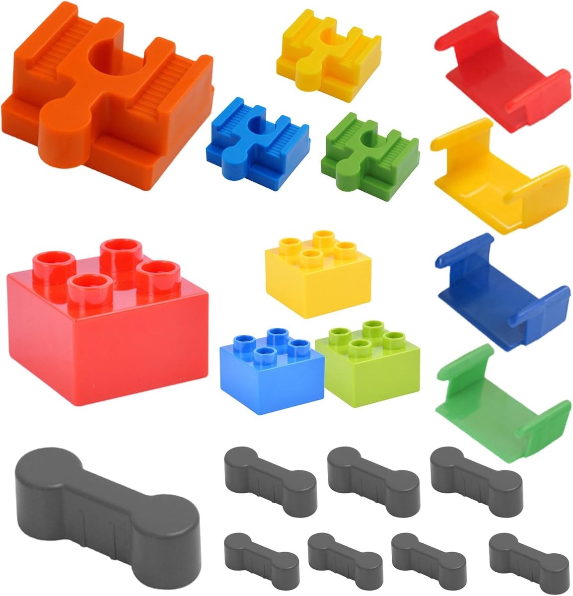 44 Stuks Houten Treinbaan Track Adapters, Herbruikbare Plastic Rail Verbindingen - Universele Houten Spoorverbindingen, Geschikt voor Diverse Houten Treinen en Accessoires