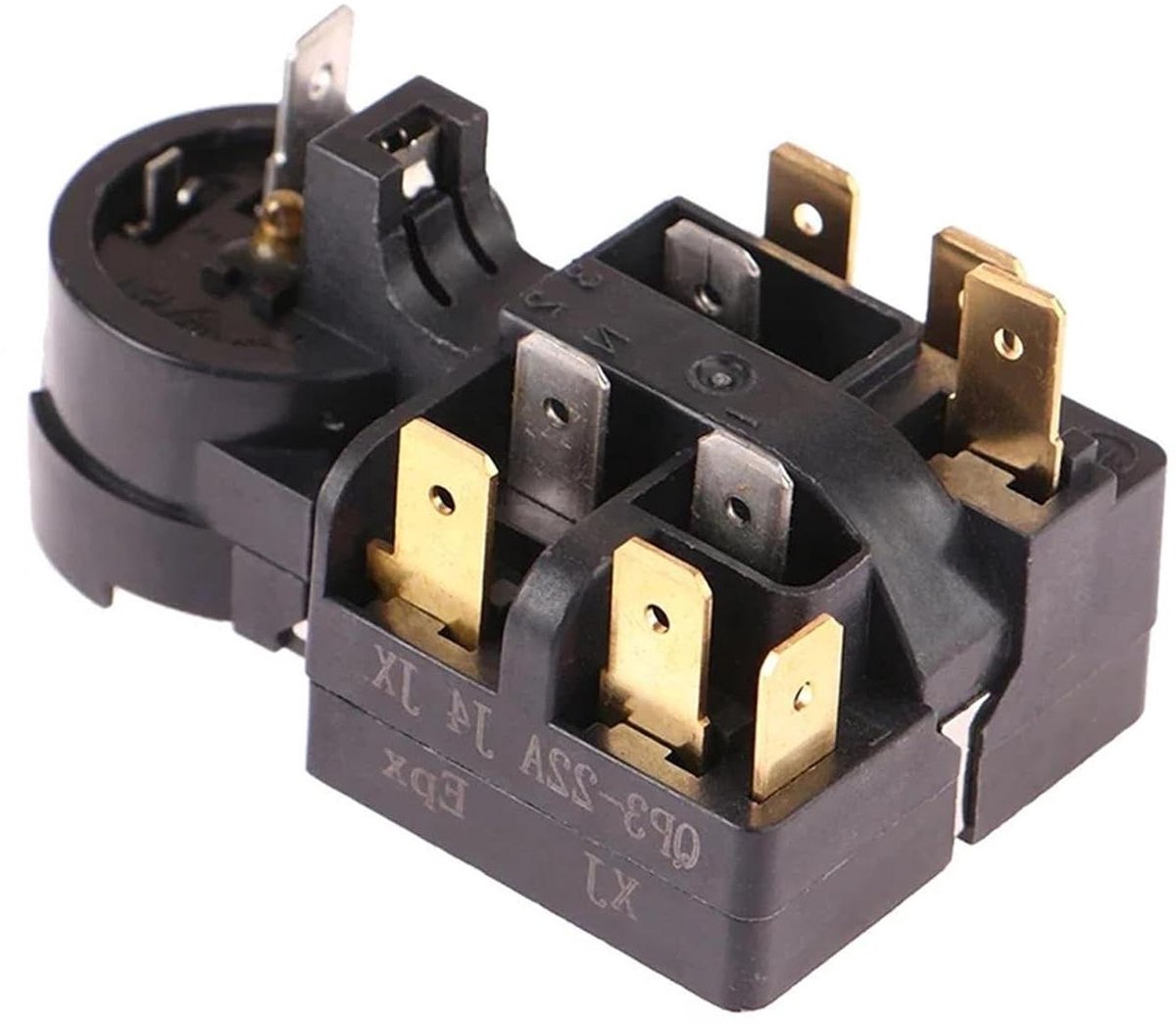 Vervangingsonderdelen Koelkastvriezer Compressor - Compressor Startrelais - Koelkast Reparatie - PTC Startrelais - 6.5 cm - Zwart