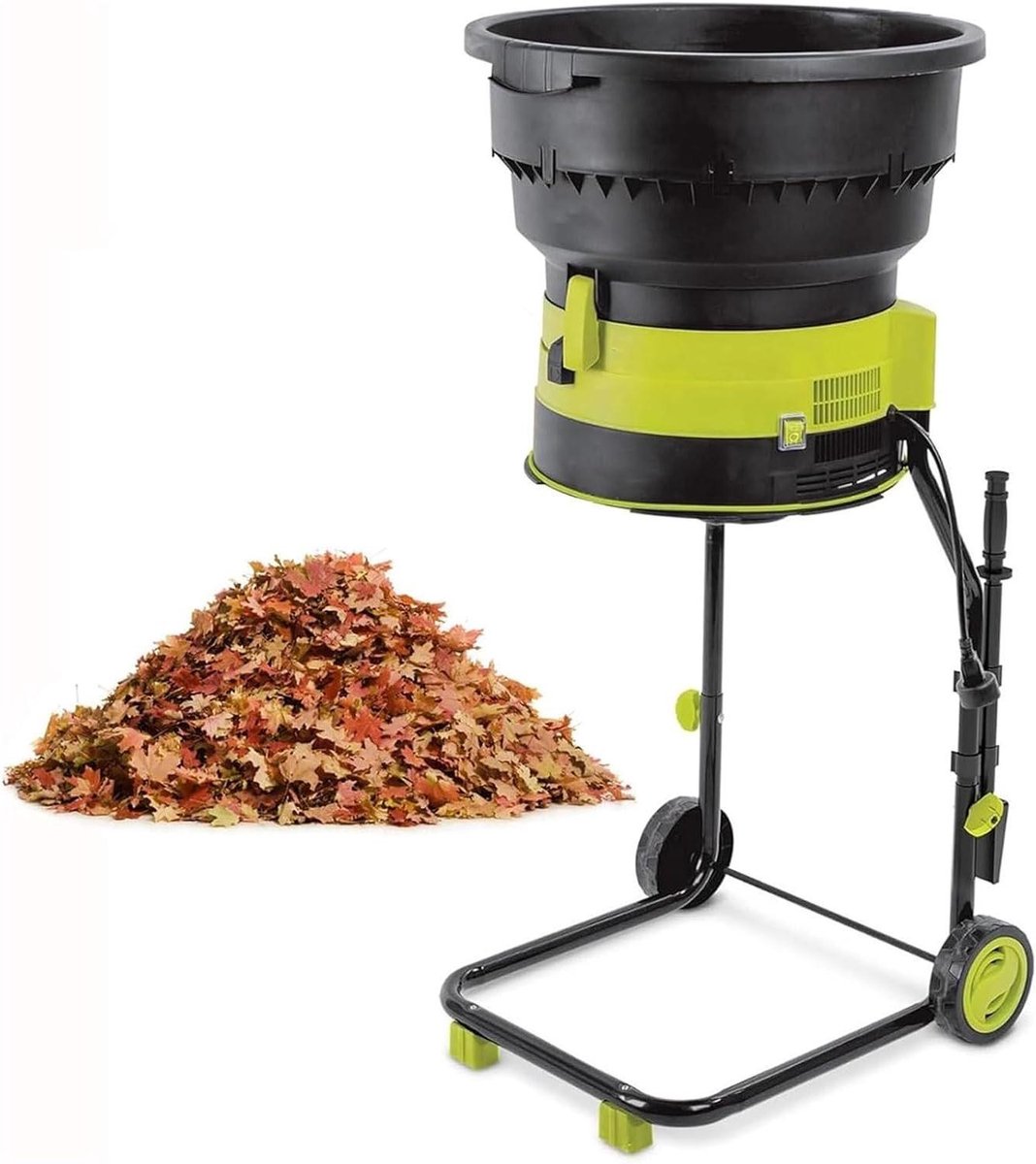 Tuin Mulcher - Bladhakselaar Compostmolen - Tuin Afval Verwerken - Mesloze Technologie - 2500 Watt - Zwart