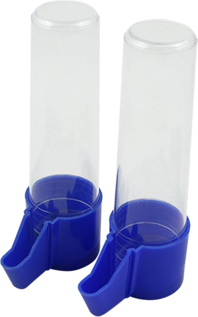 Vogelbad 2 x kunststof - automatisch drinkbakje 90 ml - geschikt voor kleine en middelgrote vogels - ShopVlot
