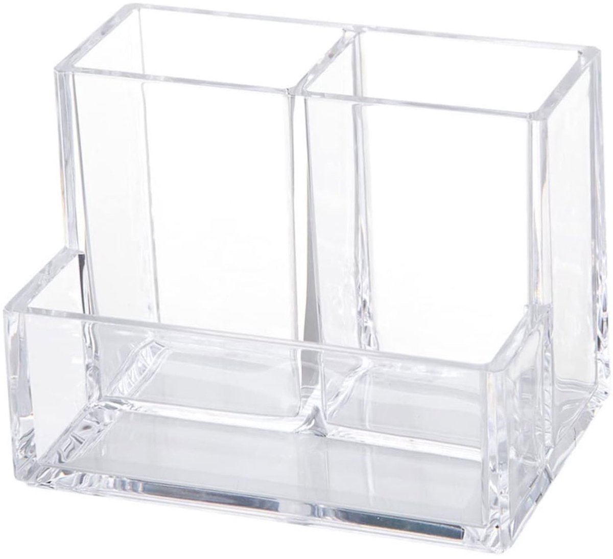 Bureau Opberger - Pennenbakje Acryl - Bureau Organiseren - Grote Capaciteit - 13 x 9.8 x 8.7 cm - Transparant