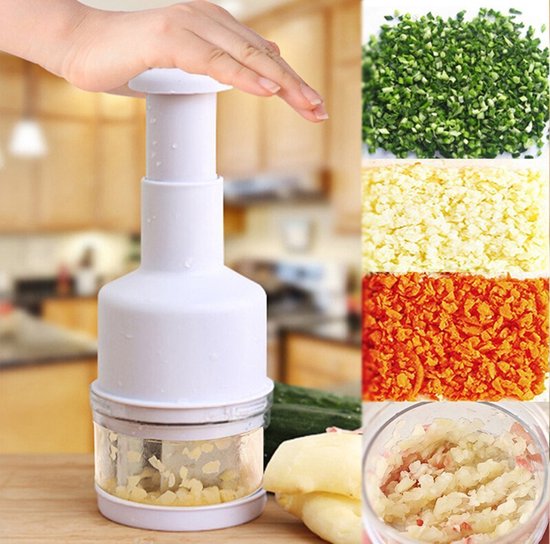Borvat® - Multihakker - Hakmolen handmatig - groentehakker - wit - voor ui-knoflook-groenten — afbeelding 2