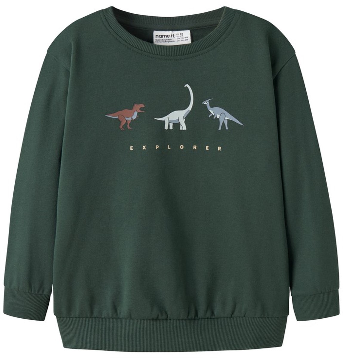 Name it sweater jongens - groen - NMMnilius - maat 80